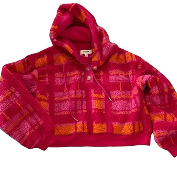 Anthropologie Porridge Quinn Sherpa Fleece Hoodie Size Small - Picture 7 of 10